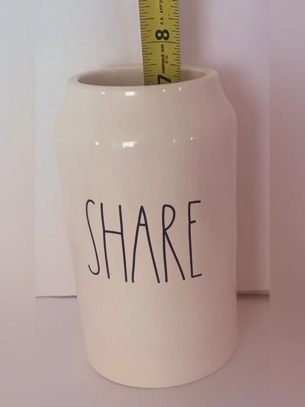 Rae Dunn Artisan Collection by Magenta “SHARE” Ceramic Canister with Suction Lid
